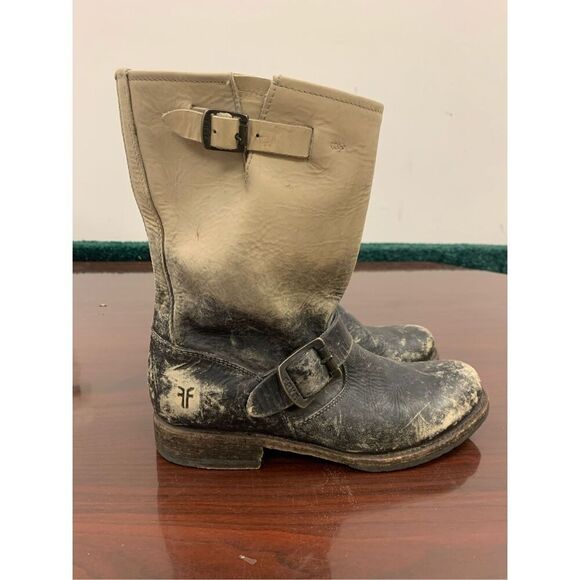 FRYE Veronica Short Ombre Stonewash Mid Calf Boots Women's Size 6.5 - Picture 1 of 11